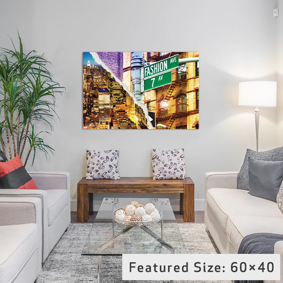"Dual Torn Series Fashion Avenue" by Philippe Hugonnard, 40x26x1.5