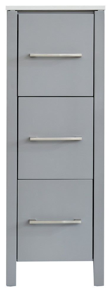 Vanity Art Vanity Cabinet, 12", Gray