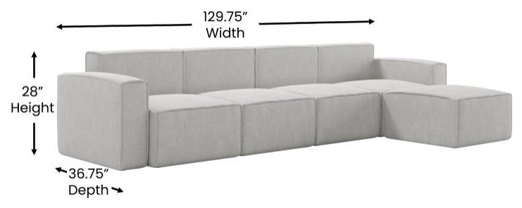 Bridgetown Luxury Modular Sectional Sofa, Cream