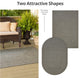 Homespice Decor 27 x 45" Oval Smoke Ultra Durable Braids