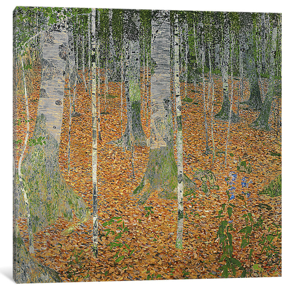 "The Birch Wood, 1903 " by Gustav Klimt, 18x18x1.5"