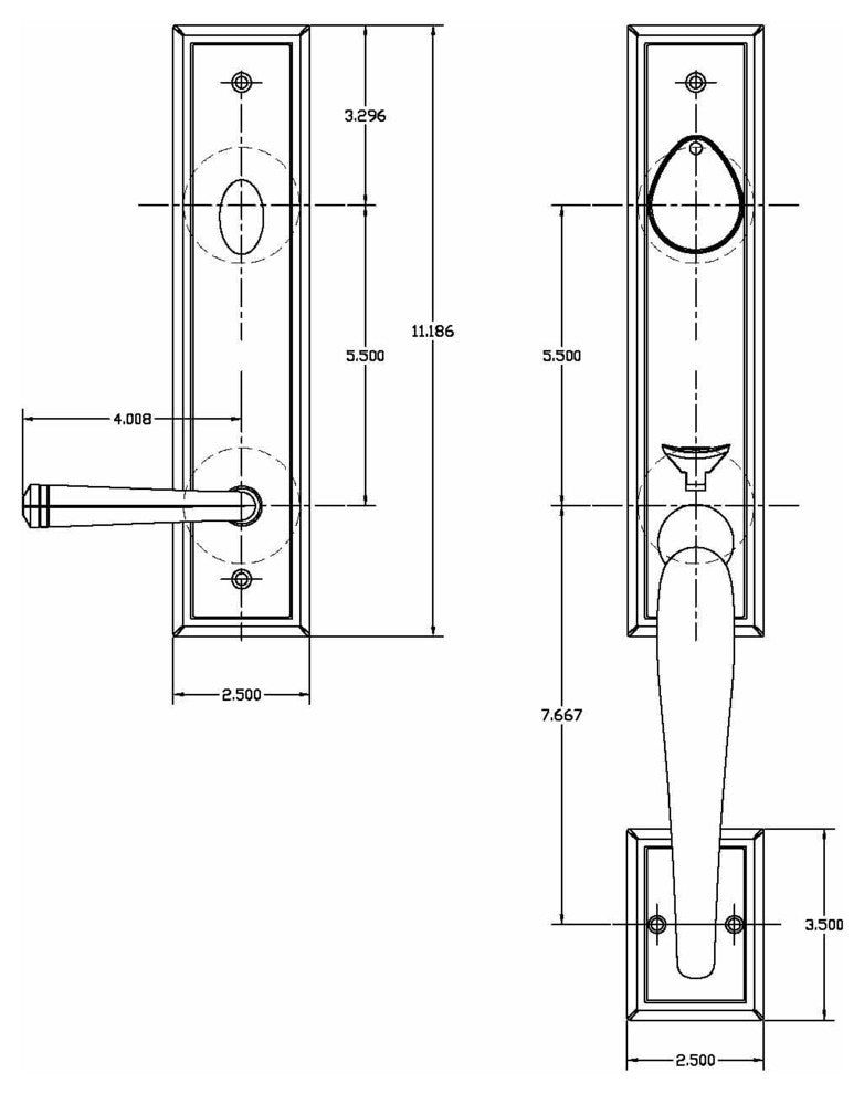 Rockwell Premium San Jose Handleset, Black