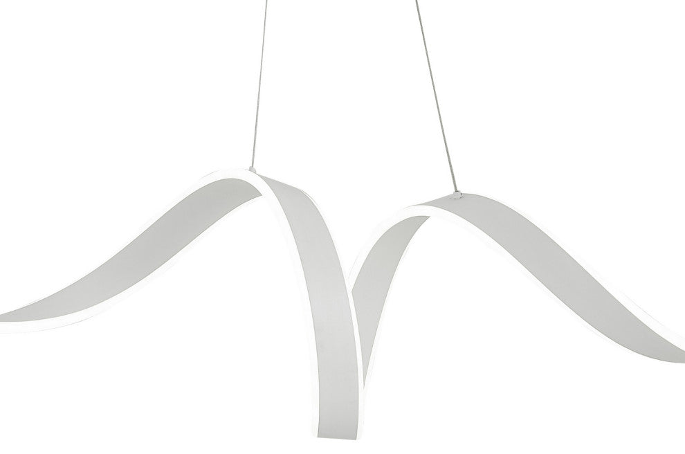Copenhagen Dimmable Integrated LED Chandelier, White, Without Smart Dimmer