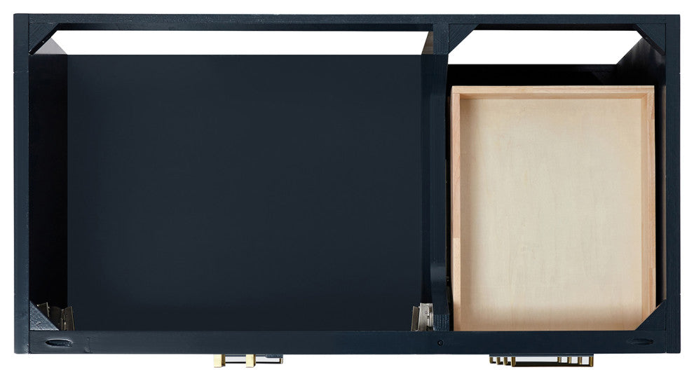 Ariel Stafford 42" Single Left Offset Sink Bathroom Vanity Base, Midnight Blue