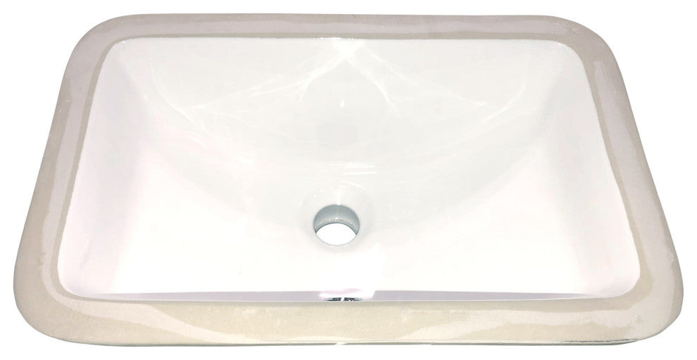 Nantucket Sinks UM-159-W Undermount Ceramic Sink, White