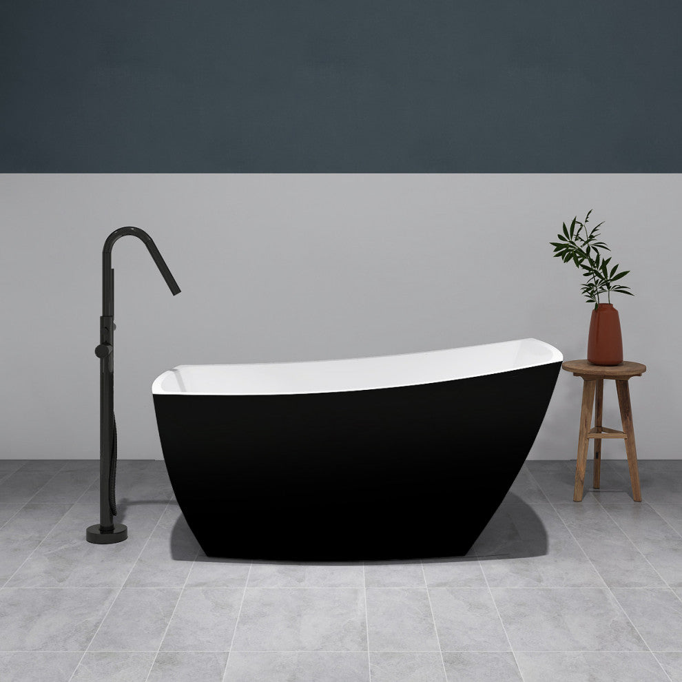 Yori 59" Bathtub, Black