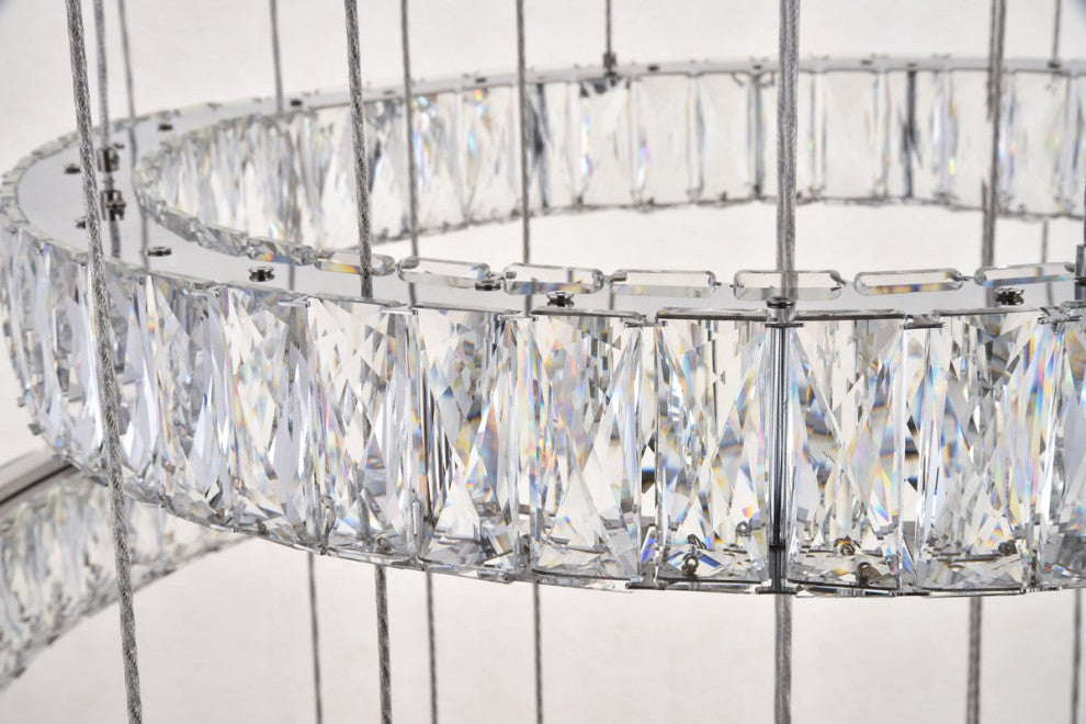 Contemporary Chrome-Light Chandelier