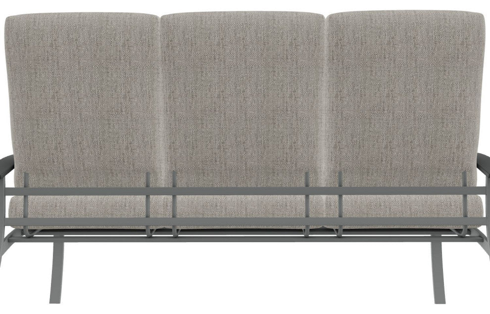 Belle Isle Cushion 3-Seat Outdoor Sofa, Thatch Ash/Graphite