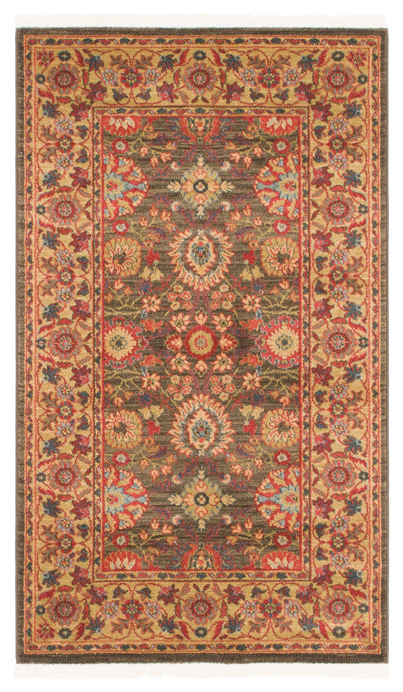 Unique Loom Light Brown Edinburgh Monroe 3' 3 x 5' 3 Area Rug