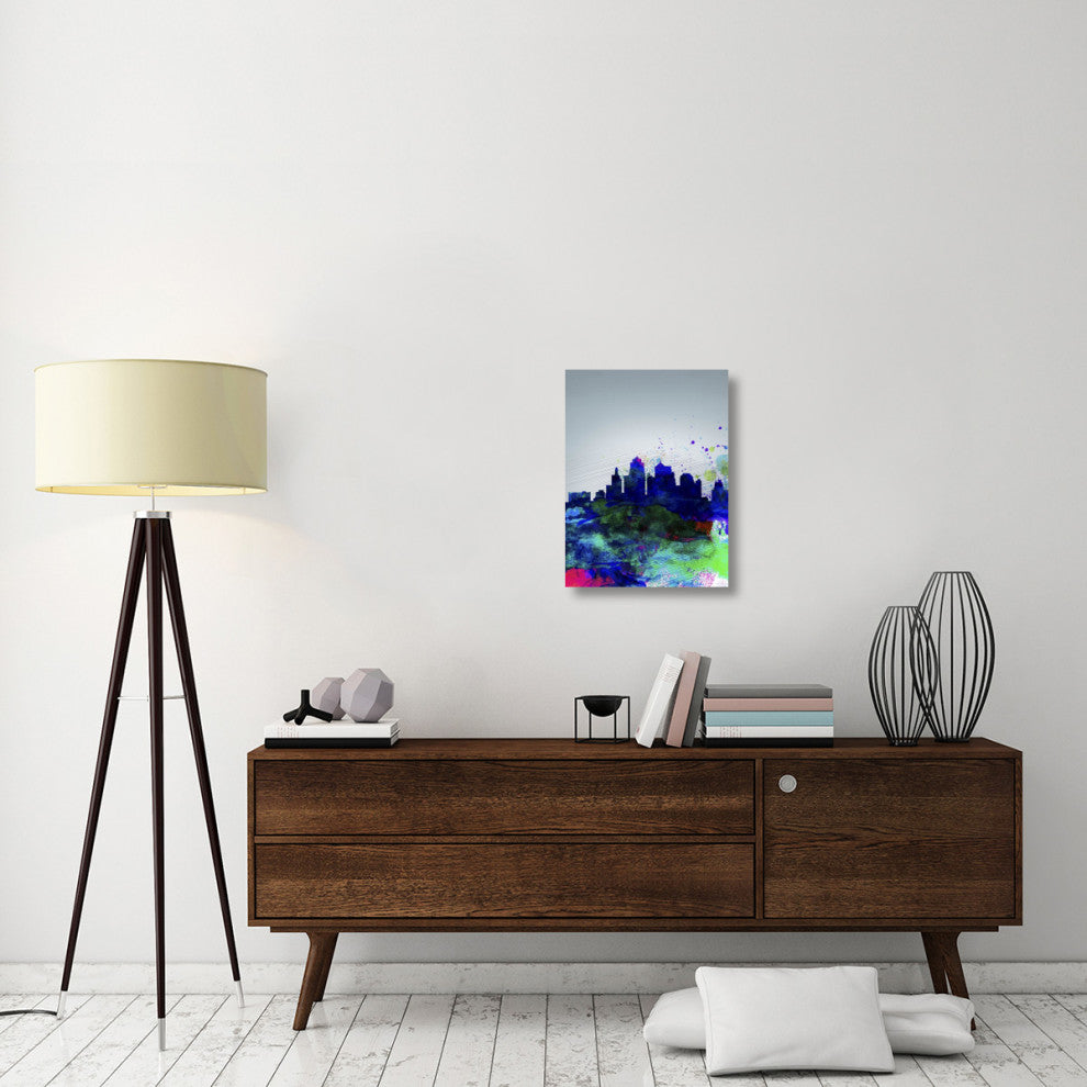 "Kansas City Watercolor Skyline" Fine Art Print