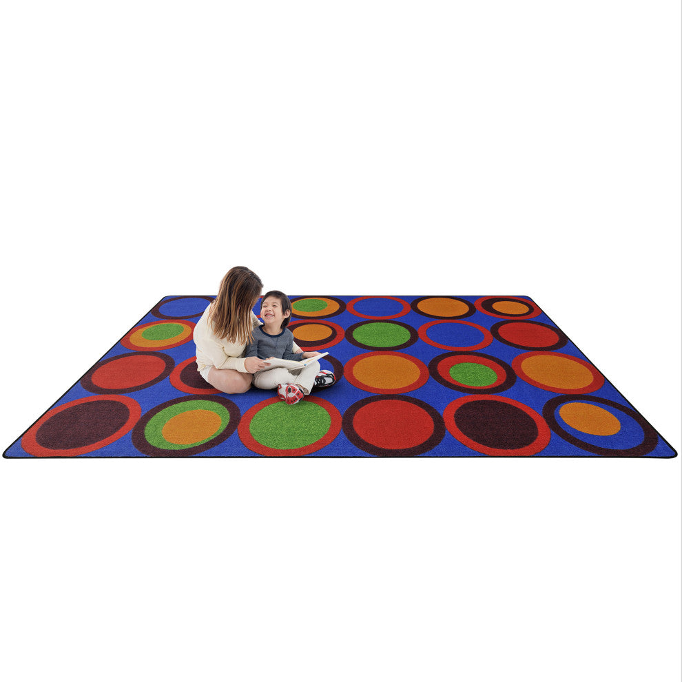 Kid Essentials Rug, Circle Back, Primary, 7'8"x10'9"