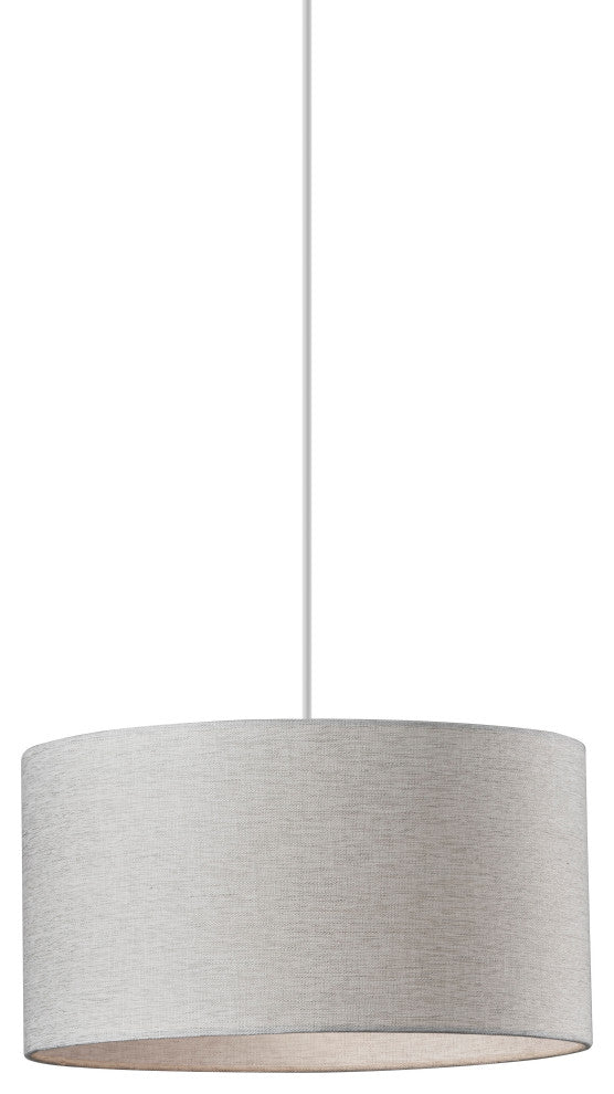 Harvest Drum Pendant, White