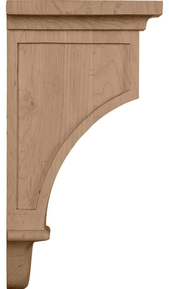 7 1/2"W x 7 1/2"D x 14"H Arts and Crafts Corbel, Rubberwood