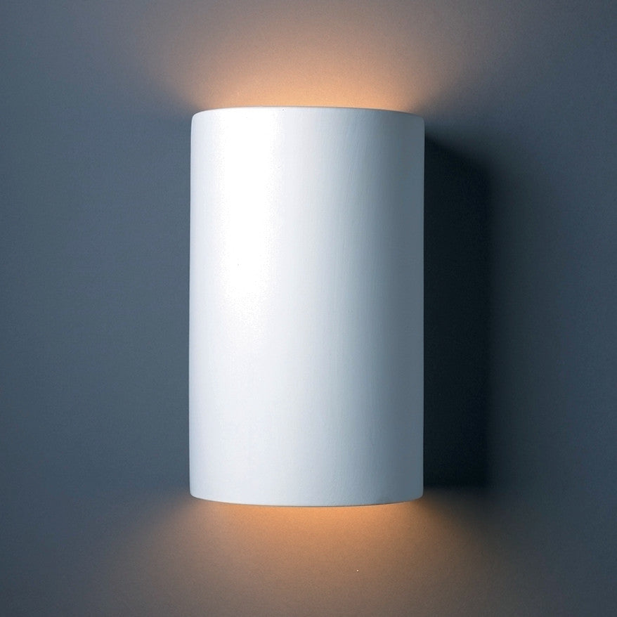 Ambiance Large Cylinder, Outdoor Wall Sconce, Bisque