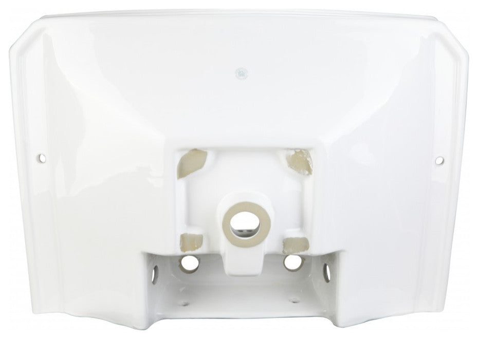 Large White Victorian Vitreous Bathroom Pedestal Sink 8 Inc Widespread Set of 2