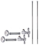 Faucet Kit - 1/2" Ips X 3/8" Od X 20" Bullnose In Satin Nickel, Polished Chrome