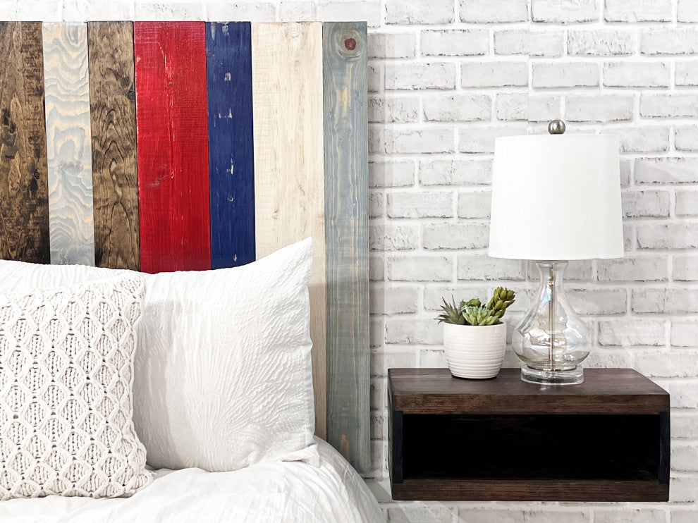 Handcrafted Headboard, Leaner Style, Americana Mix, California King