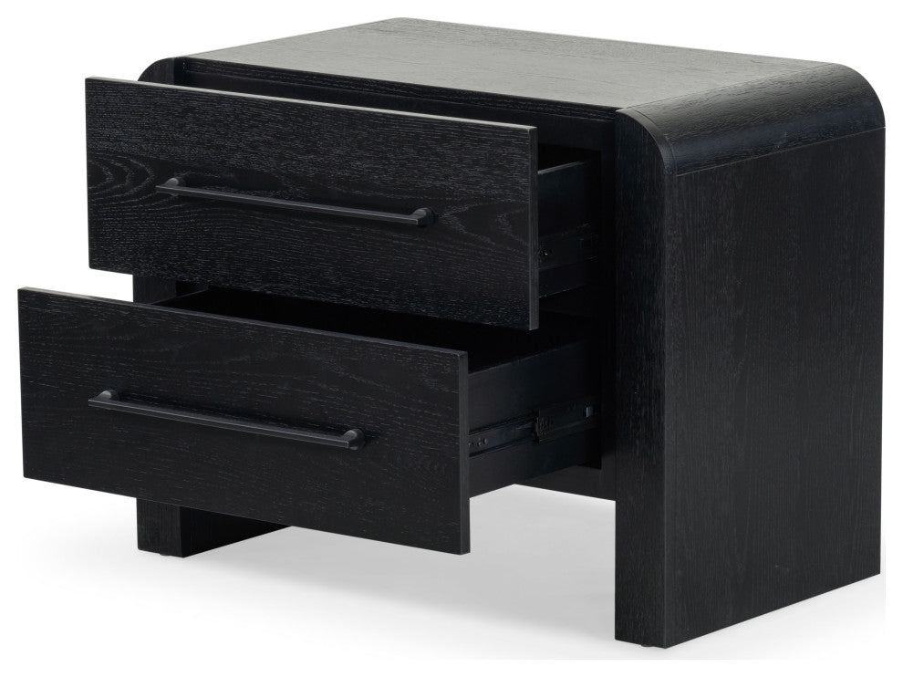 Safavieh Couture Katrina 2 Drawer Nightstand, Black