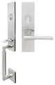 Champagne Lever, Mortise Entry Handleset, RHR, Satin Stainless Steel