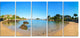 "Ploumanach Rocks and Beach Morning" Landscape Wall Art Print, 5 Panels, 60"x28"