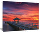"Long Wooden Bridge And Colorful Sky" Sea Bridge Wall Artwork, 40"x30"