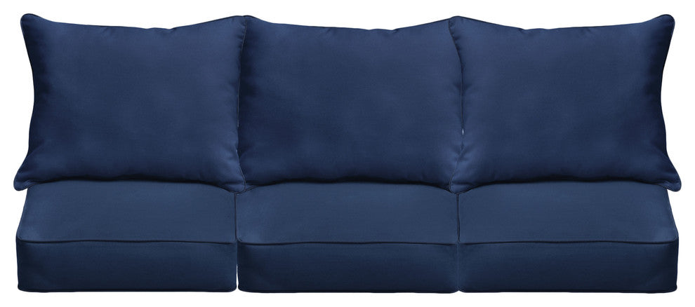 23"x25"x5" Deep Seating Sofa Pillow and Cushion Set, Corded