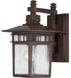 Traditional Cove Neck 1 Lgt Outdoor Wall, Rustic Bronze Finish