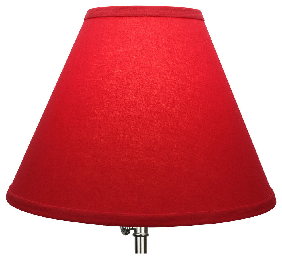 Fenchel Shades, 5"x12"x9" Spider Attachment Empire Lamp Shade, Linen Rich Red