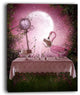 "Fantasy Garden With A Flamingo" Modern Landscape Wall Art Canvas, 30"x40"