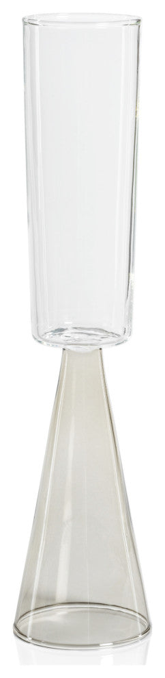 Viterbo Champagne Flutes, Set of 4, Smoke