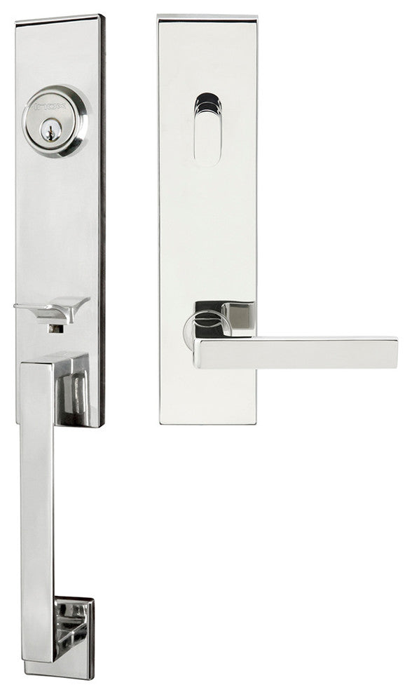 Tokyo Lever, Tubular Dummy Handleset, Left Hand, Polished Stainless Steel