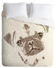 Deny Designs Belle13 The Intellectual Pug Duvet Cover - Lightweight
