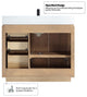 San Bath Vanity with Stone Top, Fir Wood Brown, 42", Single Vanity, With Mirror
