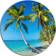 Tropical Beach, Thailand, Landscape Photo Round Metal Wall Art, 36"