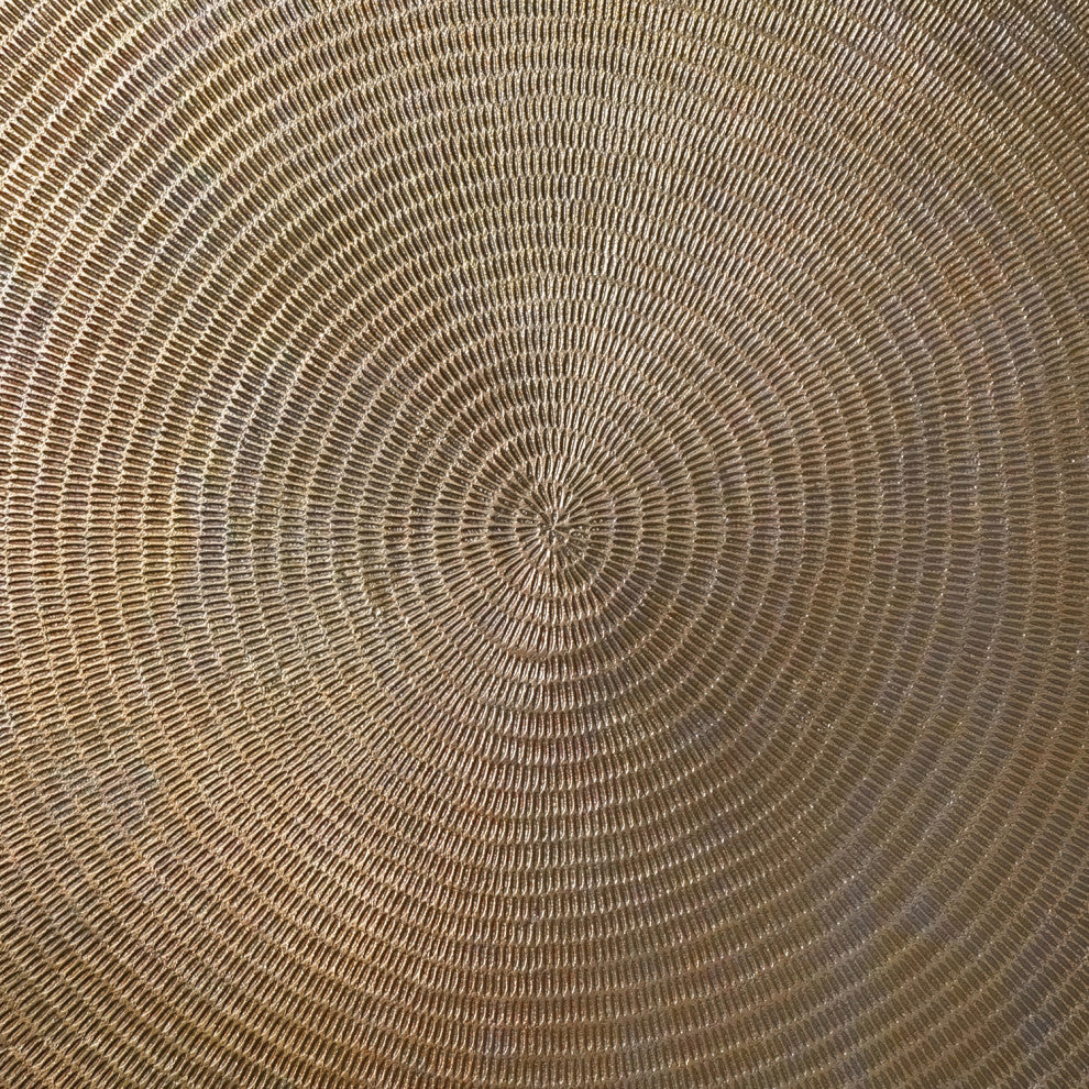 Michelle Cast Aluminum Coffee Table, Vintage Brass