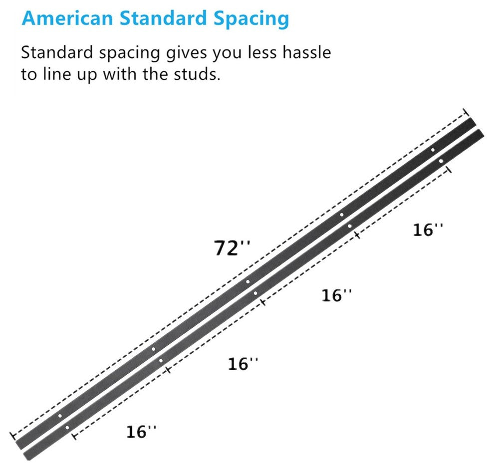 Sliding Barn Door Hardware, U Bracket Bypass, Classic Design, 6'
