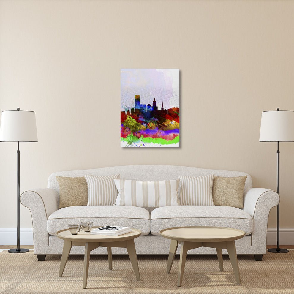 "Providence Watercolor Skyline" Fine Art Print