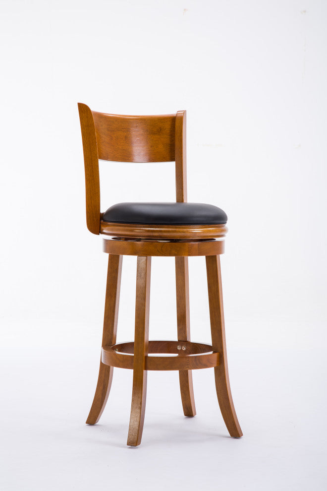 Palmetto Swivel Bar Stool, 29", Fruitwood