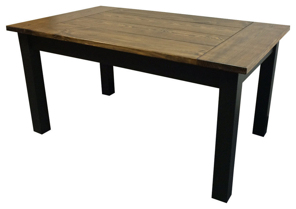 Walnut-Black Farmhouse Table, 72"