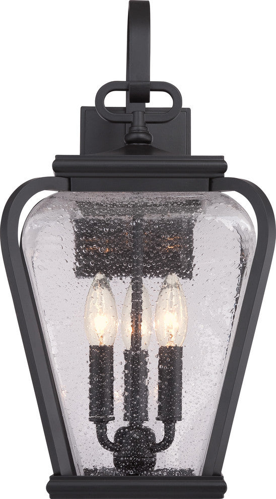 Quoizel PRV8409K Three Light Outdoor Wall Lantern Province Mystic Black