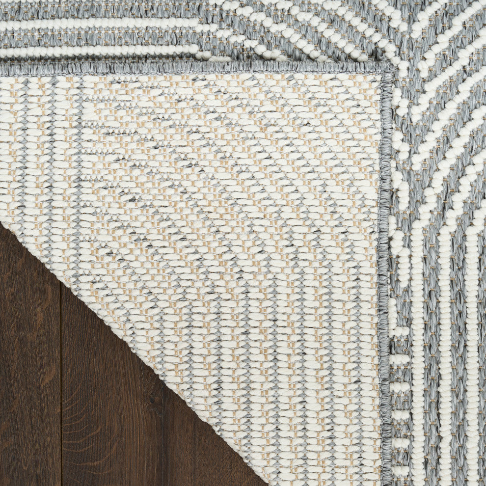 Nourison Natural Texture 2'3" x 7'6" Charcoal Ivory Modern Indoor Rug