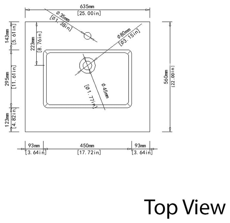 Dyconn Faucet 24 Inch Solid Surface Vanity Top