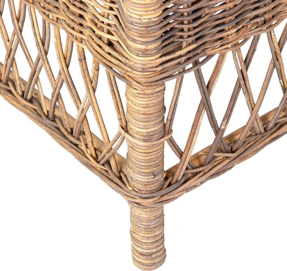 East at Main Serena Grey Rattan Dining Chair with Cushion