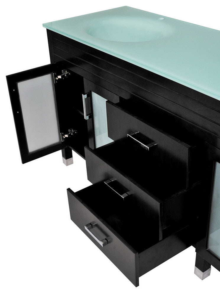 Belmont Decor Dayton 72" Double Sink Vanity Set, Espresso