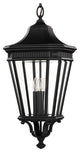 3-Light Pendant, Black