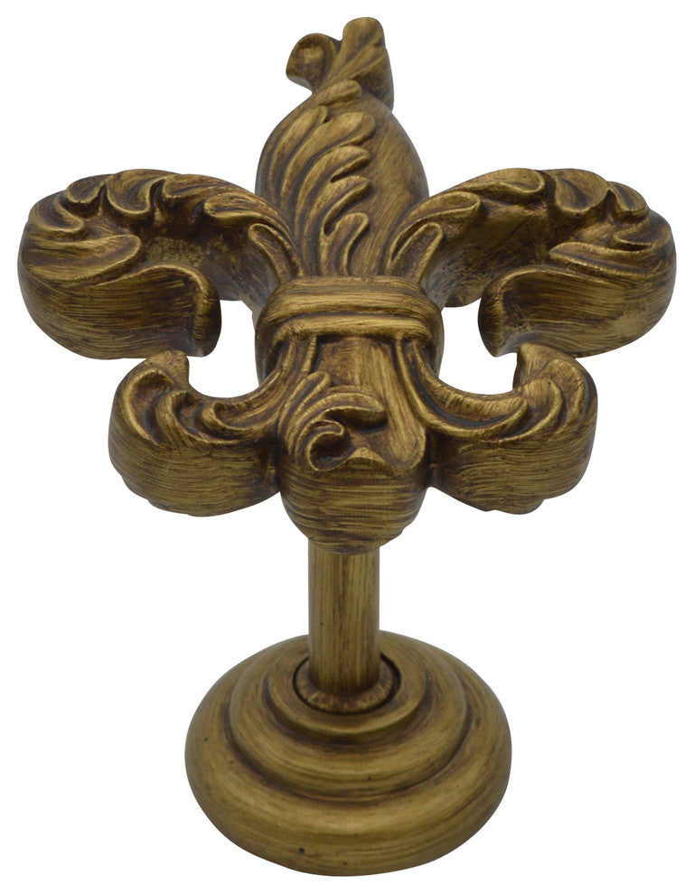 Fleur de Lis Medallion Drapery Holdback, Renaissance Gold