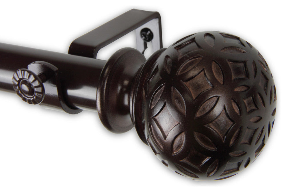 Plaid 1" Curtain Rod, Bronze, 160"-240"