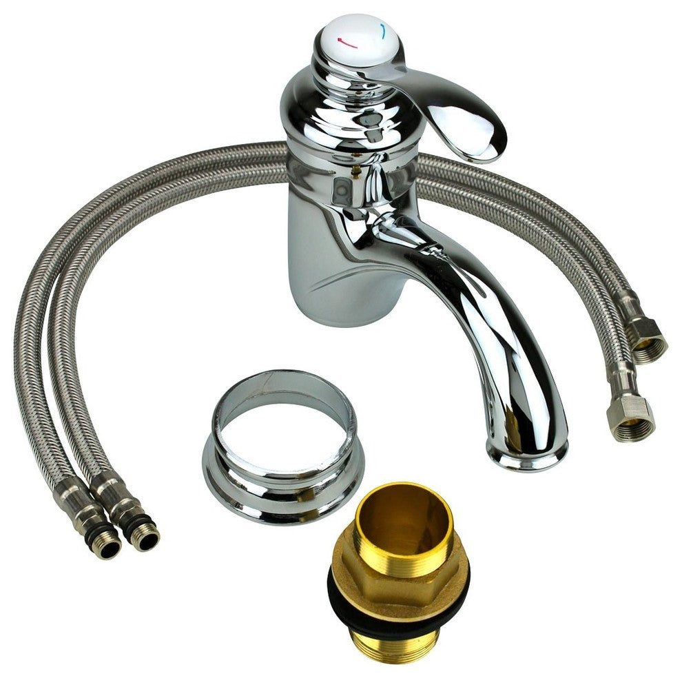 Single Hole Bathroom Faucet Single-Handle Chrome Ashley Design Renovators Supply