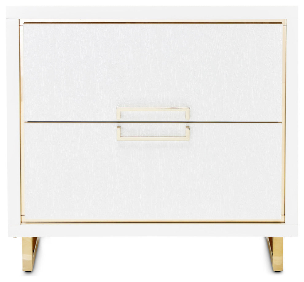 Palm Gate Nightstand, Cloud White