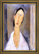 Amedeo Modigliani Hanka Zborowska - 18" x 27" Framed Premium Canvas Print